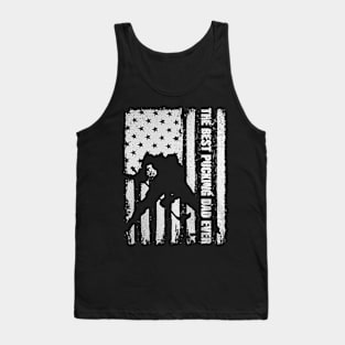 The Best Pucking Dad Ever Flag- Hockey Tank Top